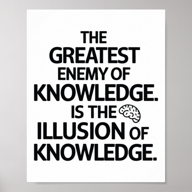 Knowledge Sticker  Poster (Front)