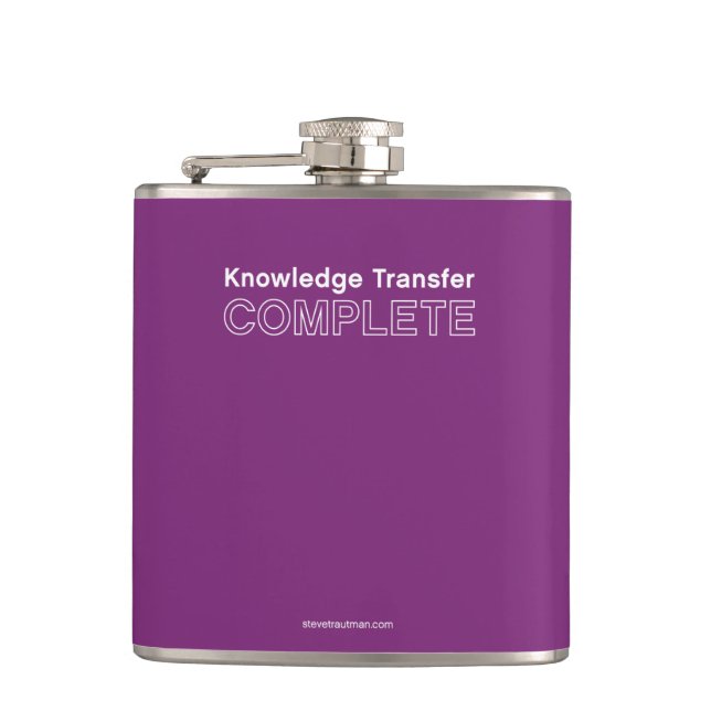 Knowledge Transfer Complete Hip Flask (Front)