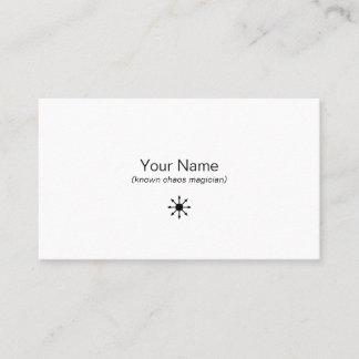 "Known chaos magician" business cards