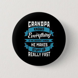 Knows Everything Funny Father's Day Costume 6 Cm Round Badge