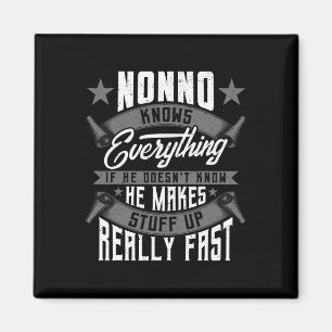 Knows Everything Funny Nonno Fathers Day Gifts  Magnet
