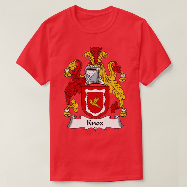 Knox Coat of Arms Knox Family Crest  T-Shirt (Design Front)