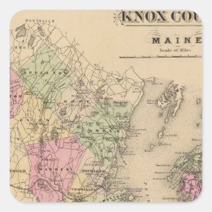 Knox County, Maine Square Sticker