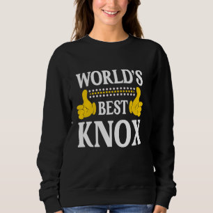 Knox Surname Funny Team Family Last Name World's B Sweatshirt