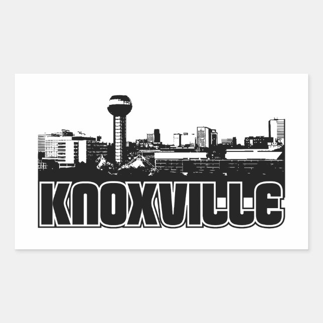 Knoxville Skyline Rectangular Sticker (Front)
