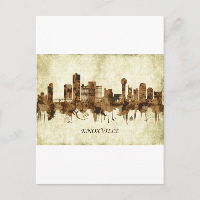 Knoxville Tennessee Cityscape Invitation Postcard (Front)