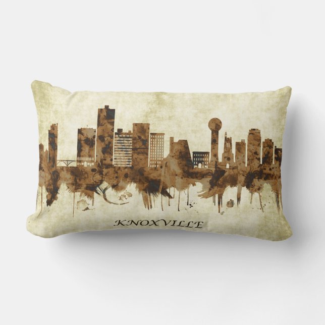 Knoxville Tennessee Cityscape Lumbar Cushion (Front)
