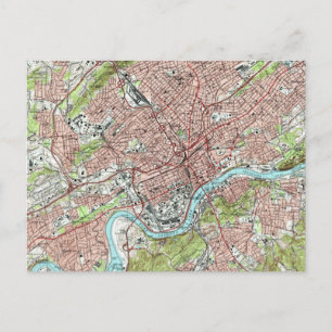 Knoxville Tennessee Map (1978) Postcard