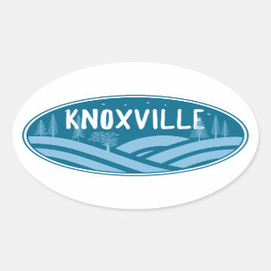 Knoxville Tennessee Outdoors Oval Sticker