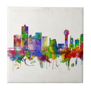 Knoxville Tennessee Skyline Ceramic Tile
