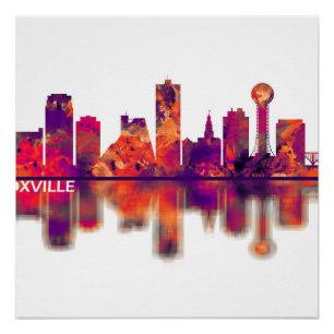 Knoxville Tennessee Skyline Poster