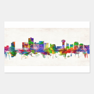 Knoxville Tennessee Skyline Rectangular Sticker