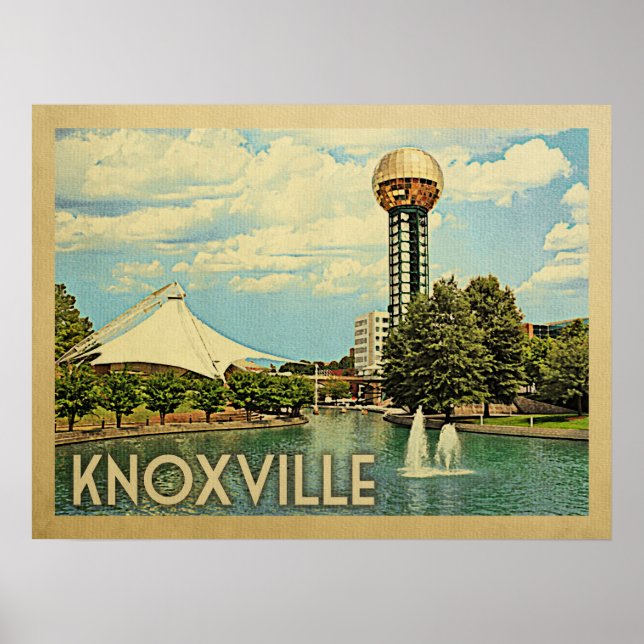 Knoxville Tennessee Vintage Travel Poster (Front)