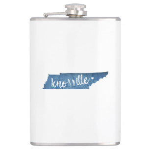 Knoxville, Tennessee Wood Grain Hip Flask