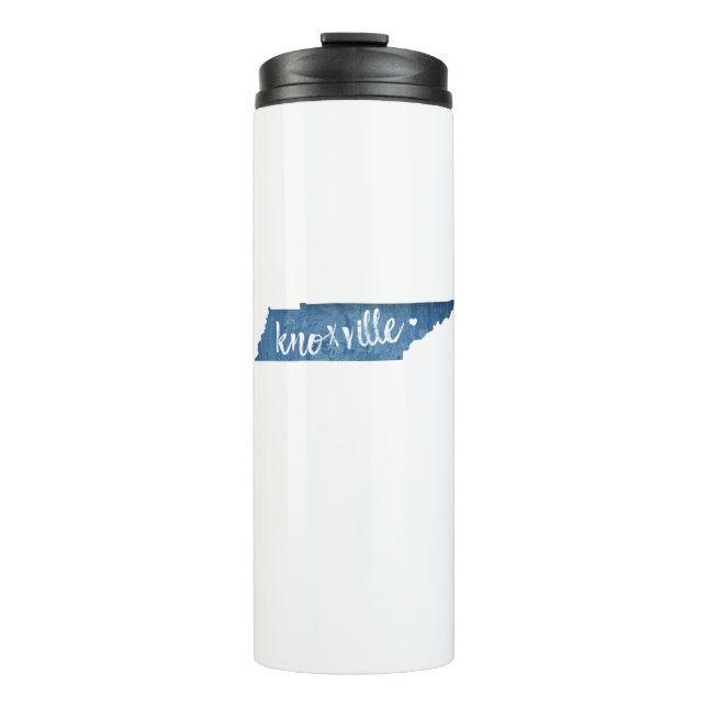 Knoxville, Tennessee Wood Grain Thermal Tumbler (Front)