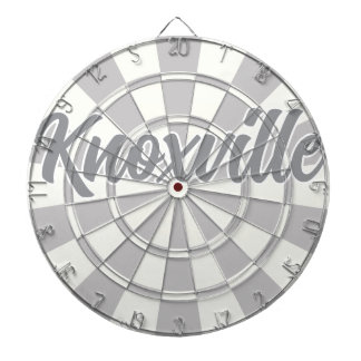 Knoxville TN Grey And White editable text Dartboard