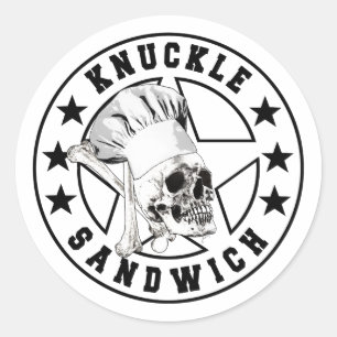 Knuckle Sandwich All Star Black Knockout  Classic Round Sticker