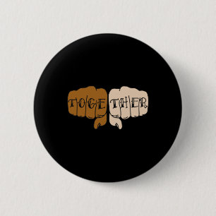 Knuckle Tattoo Fist Sticker- Together Sticker1 6 Cm Round Badge