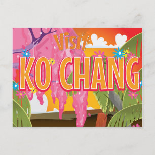 Ko Chang Thailand travel poster Postcard