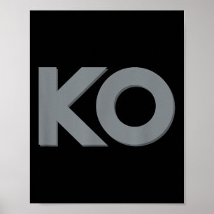 Ko Funny Knock Out Boxing Wrestling Men Women Humo Poster