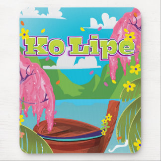 Ko Lipe cartoon travel poster art. Mouse Pad