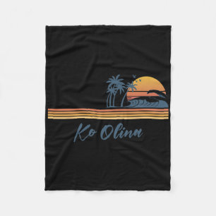 Ko Olina Beach Hawaii Family Matching Vacation Sum Fleece Blanket