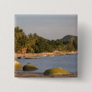 Ko Phangan, Thailand. Outside the hectic island 15 Cm Square Badge