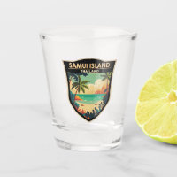 Ko Samui Island Thailand Travel Art Badge