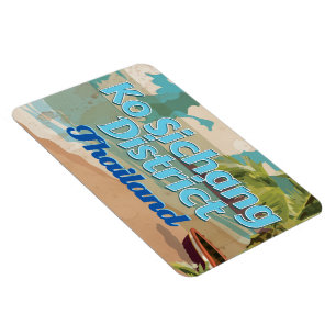 Ko Sichang District Vintage vacation Poster Magnet