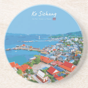 Ko Sichang, Thailand - Vibrant Harbour View Coaster