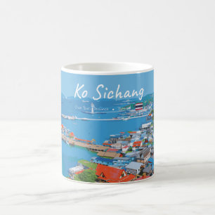Ko Sichang, Thailand - Vibrant Harbour View Coffee Mug
