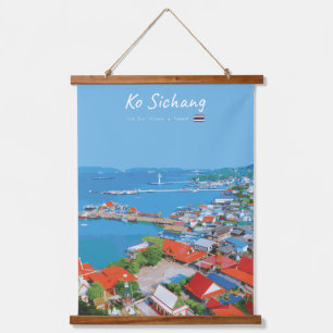 Ko Sichang, Thailand - Vibrant Harbour View Hanging Tapestry