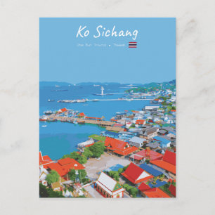 Ko Sichang, Thailand - Vibrant Harbour View Postcard