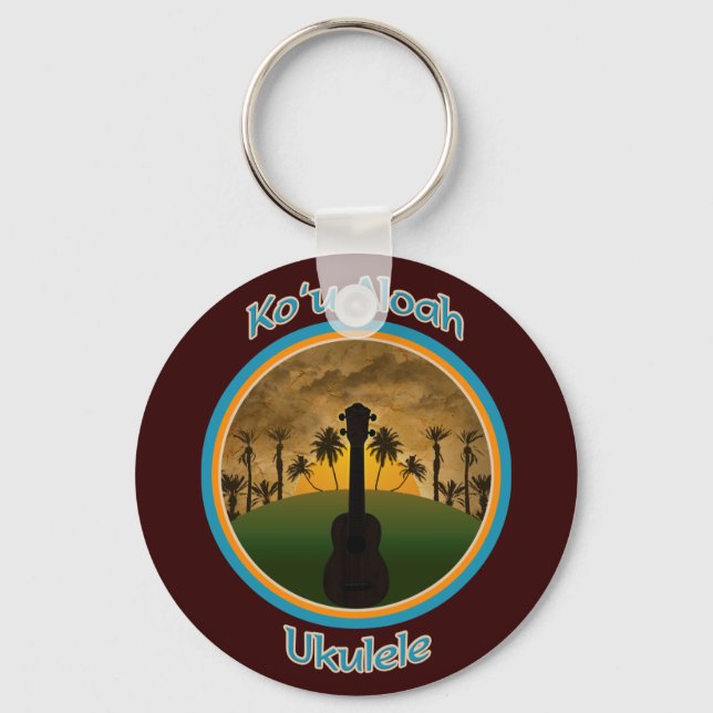 Ko`u Aloah Ukulele Keychain (Front)