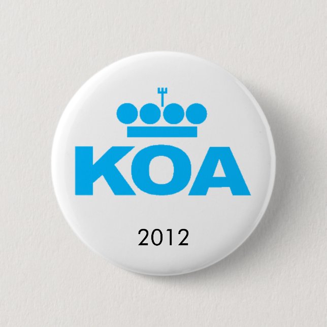 KOA 2012 6 CM ROUND BADGE (Front)