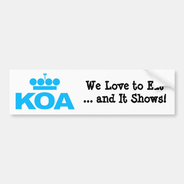 KOA 2012 BUMPER STICKER (Front)
