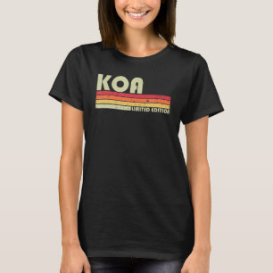 KOA Gift Name Personalised Funny Retro Vintage Bir T-Shirt
