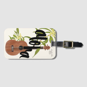 Koa Ukulele Aloha Tag