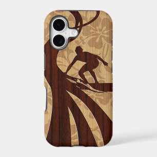 Koa Wood Surfer Surfboard iPhone 5 Cases