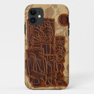 Koa Wood Tiki Sun Surfboard iPhone 5 Cases