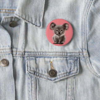 Koala 6 Cm Round Badge
