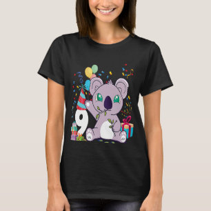 Koala 9th Birthday Girl 9 Year Old Koalas Birthday T-Shirt