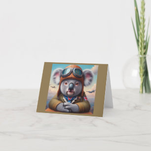 Koala Aeroplane Pilot Card