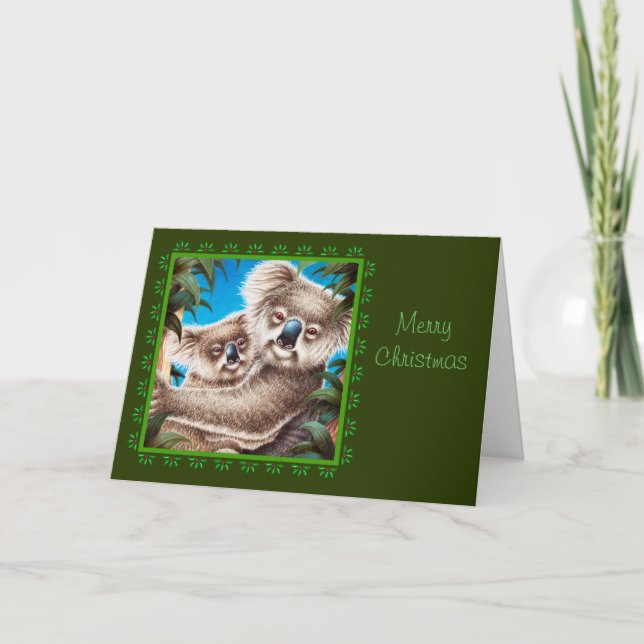 Koala and Baby Christmas Card (Front)