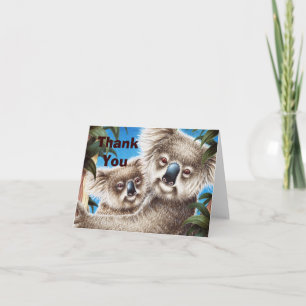 Koala and Baby Thank You Note Card