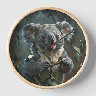 Koala and Eucalypts Clock