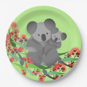 Koala and Joey Paper Plate