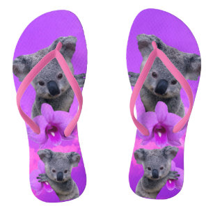 Koala and Orchids Thongs