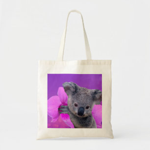 Koala and Orchids Tote Bag