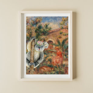 Koala and Renoir's Farmhouse Poster